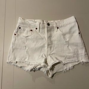 Levi’s Cutoff Shorts - White Denim - Size 26